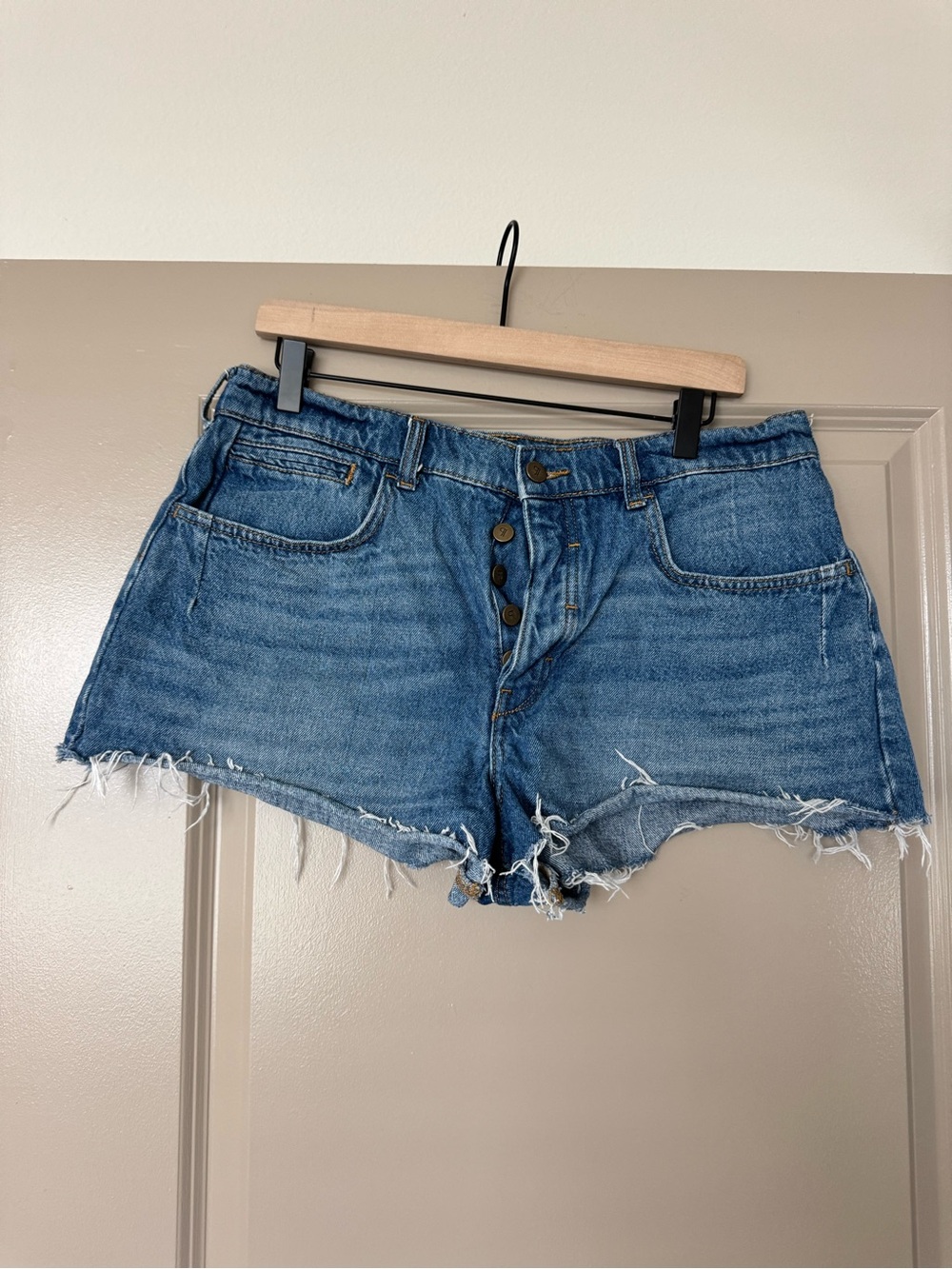 Pilcro Denim Cutoff Shorts with Frayed Hem